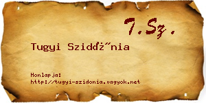 Tugyi Szidónia névjegykártya